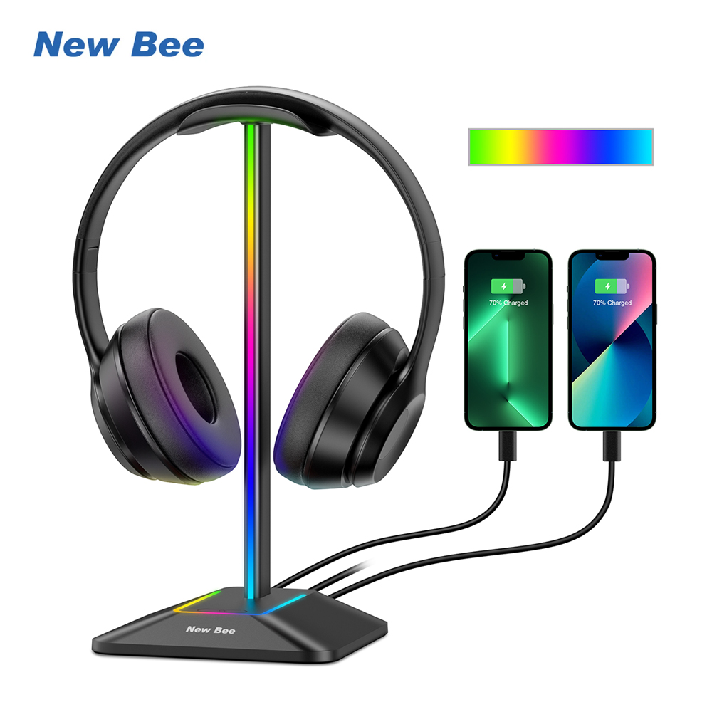Headphone Stand Desk - Neuer Bee Z8 RGB-Kopfhörerständer mit 2