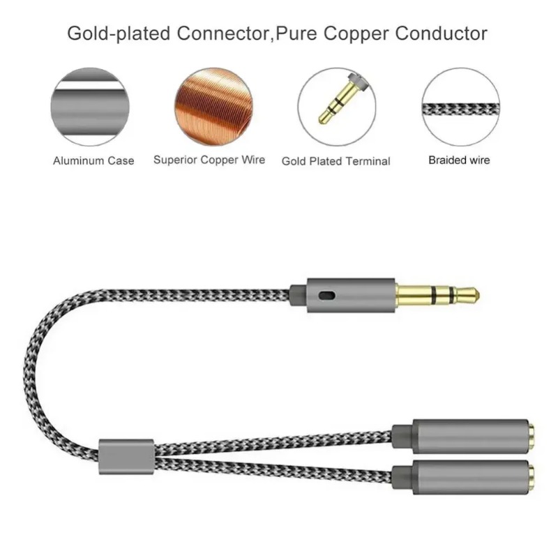 Headset-Adapter, Kopfhörer-Mik – Audio Splitter Y Bewertung und Preis
