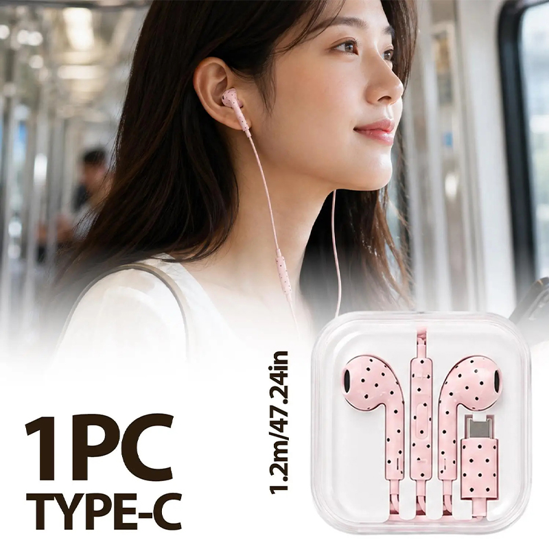 Niedliche Polka-Dot-Stern-Typ- – Wired Earphone Mic Bewertung und Preis